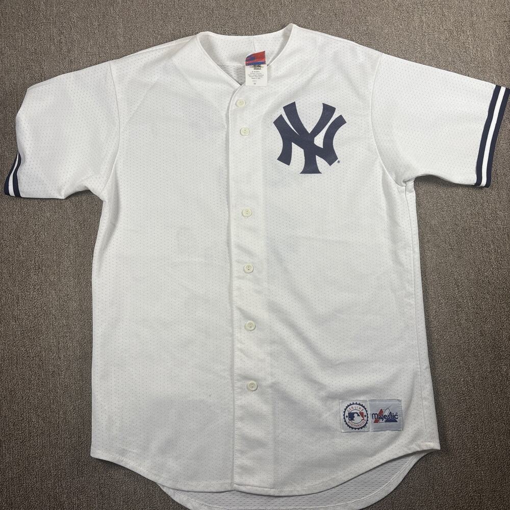 Vintage 90s Derek Jeter #2 New York Yankees Majestic Jersey USA Made M